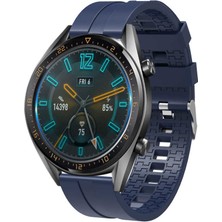 MobaxAksesuar Samsung Galaxy Watch 3 45MM  Kordon  Silikon Şerit Kordon  23 Lacivert