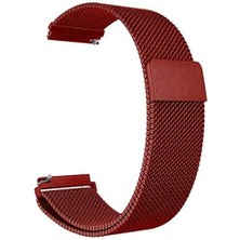 MobaxAksesuar Amazfit Pace 1-2 / Gtr / Lite / 2 / 2e 47MM  Kordon  Milano Loop Kordon Kırmızı