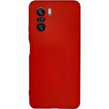 Aqua Aksesuar Xiaomi Redmi K40 Pro Kılıf Lansman Içi Kadife Lüx Tasarım Silikon Kapak - Kırmızı