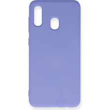 Happycase Samsung Galaxy A20 Kılıf Nano Içi Kadife  Silikon - Lila