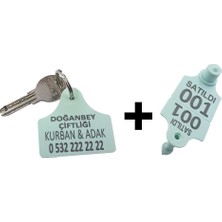 Farmena Küçükbaş Kurban Küpe ve Anahtarlık Turkuaz 1-350 Arası