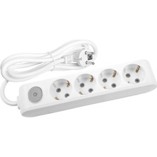 Viko Multi-Let Dörtlü Anahtarlı 2 Metre Kablolu Grup Priz 90117402