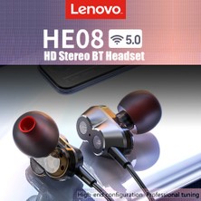 Lenovo HE08 Bt 5.0 Boyun Bandı Kablosuz Kulaklık W/dual  (Yurt Dışından)