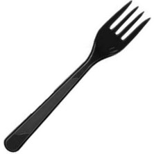 Rubikap PLASTİK ÇATAL ELİTE FORK SİYAH RENKLİ RUBİKAP CU.350F 100 ADET