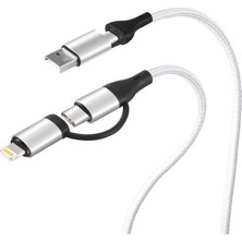Kensa  KC-184 Pd 1.0m 3.4A  20W Destekli Hızlı 4in1 USB Kablo