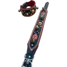 4 Zilli Geniş Deri Kangal Köpek Tasması Siyah