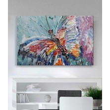 Stella Store Yağlı Boya Görünümlü Kelebekli Kanvas Tablo