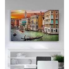 Stella Store Italya Kasaba Manzaralı Kanvas Tablo