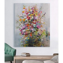 Stella Store Yaglı Boya Görünümlü Renkli Kanvas Tablo