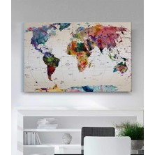 Stella Store Dunya Haritası Kanvas Tablo