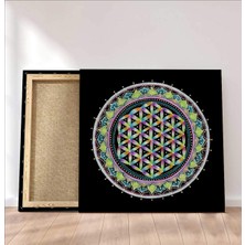 Stella Store Yaşam Çiçeği Sri Yantra Kanvas Tablo