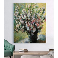 Stella Store Claude Monet Vazoda Çiçekler Kanvas Tablo