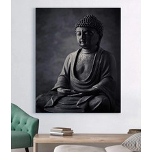 Stella Store Siyah Meditasyon Buda Heykeli Kanvas Tablo