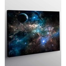 Stella Store Galaxy Bulutsu Uzay Kanvas Tablo