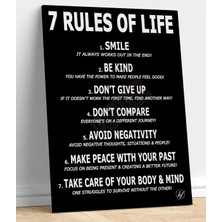 Stella Store Hayatın 7 Kuralı Motivasyon Kanvas Tablo