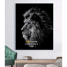 Stella Store Aslan Motivasyon Kanvas Tablo