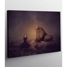 Stella Store Aslan ve Kız Kanvas Tablo