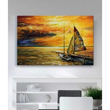 Stella Store Yağlıboya Görünümlü Yelkenli Kanvas Tablo