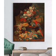 Stella Store Meyve ve Çiçek Ile Natürmort Kanvas Tablo