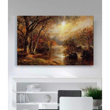 Stella Store Jasper Francis Cropsey Greenwood Gölü'nde Sisli Bir Sabah  Kanvas Tablo