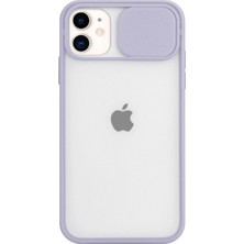 TeknoCase iPhone 11 -Kamera Korumalı - Sürgülü Kılıf Lila
