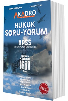 A Kadro Yayınları Hukuk Soru Bankası 5.baskı