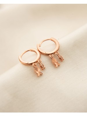 Papatya Silver 925 Ayar Gümüş Balık Figürlü Halka Kadın Küpe