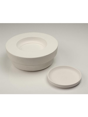 Refsan Tek Parça Çay Tabağı Alçı Kalıp Dik Kenarlı 12 cm