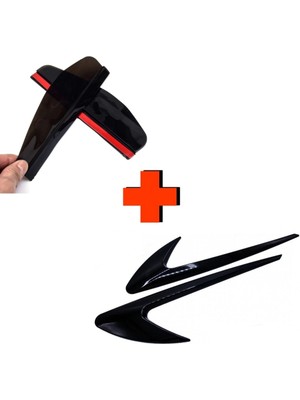 Aksefuar Lazer Honda Civic Fd6 Çamurluk Venti / Ayna Rüzgarlığı (Pianoblack)