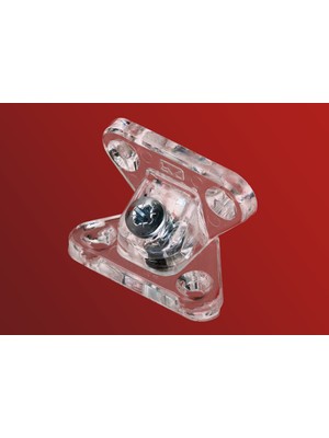 Dizaynaks Metali Açılı Çektirme Şeffaf ( 1 Paket 100 Adet) Metali