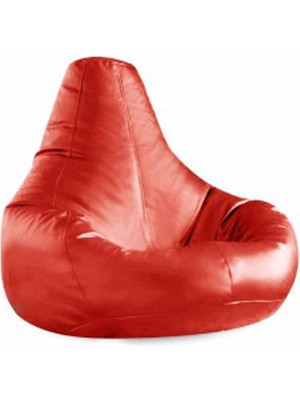 Pufumo Deri̇ Armut Koltuk Kırmızı + Yer Mi̇nderi̇