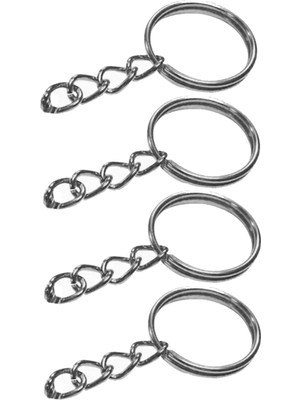 Yiğit Aksesuar 100 Adet Zincirli Anahtarlık Halkası Amigurumi Makrome Anahtarlık