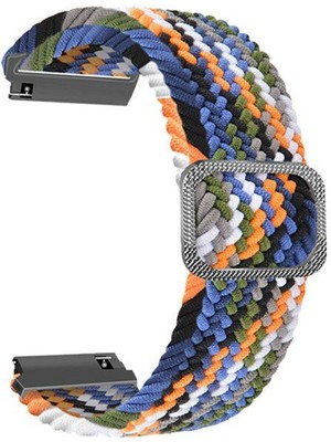 Dlrcase Huawei Watch 3 Elite Kordon Örgülü  Kumaş Ayarlanabilir Krd 01 Gri