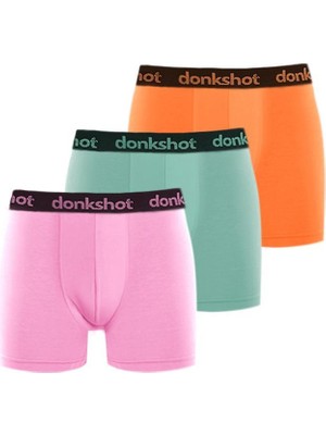 Donkshot Likralı Compact Classic Boxer 3 Lü 1101V3 (Lila-Mint-Orange)