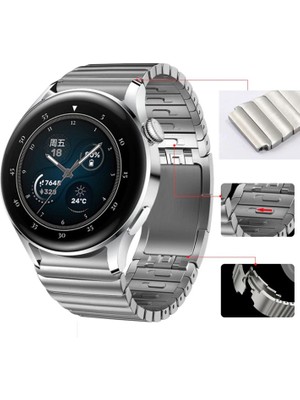 MobaxAksesuar Huawei Watch GT 6/5/4/3/2 Pro 46mm Ultimate SE Elite Kordon Baklalı Metal Kordon