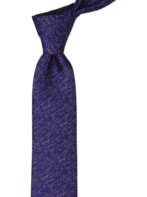 Lacivert - Mürdüm Kum Desen Slim Kravat SK7570