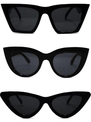 herkesetoptantic 3’lü 
<b>Cat Eye Dörtgen Güneş Gözlüğü (Siyah)</b><b> 
<b> Cat Eye Oval Güneş Gözlüğü (Siyah)</b><b>
<b> Cat Eye Retro Güneş Gözlüğü (Siyah)</b><b>