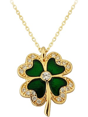 Goldium Altın Yonca Kolye