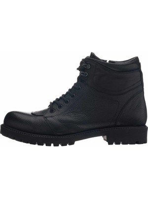 Costo Shoes 45 - 46 - 47 - 48 -49 - 50  YN2022 Siyah  Büyük Numara Dana Derisi Rahat Geniş Kalıp Erkek Bot