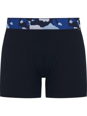 North Ice Kamuflaj Desenli Lacivert Melanj Erkek 2'li Boxer