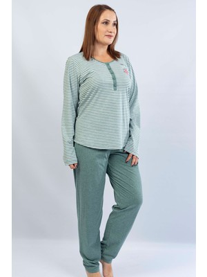 Vienetta Büyük Beden Uzun Kol Pijama Takım
