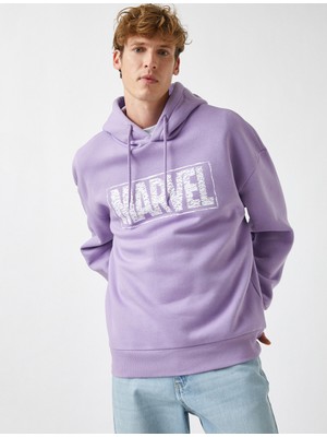 Koton Marvel Kapşonlu Sweatshirt Lisanslı Baskılı