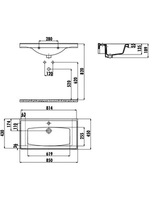 Creavit Sera TF185 Etajerli Dolap Uyumlu Lavabo 45X85 cm