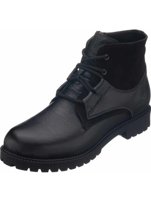 Costo Shoes 45 - 46 - 47 - 48 -49 - 50  YNS2002 Siyah Büyük Numara Dana Derisi Rahat Geniş Kalıp Erkek Bot