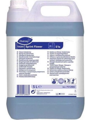 Diversey Taski Sprint Flower E1E Kalıcı Parfümlü Yüzey Temizlik Ürünü 5 Lt