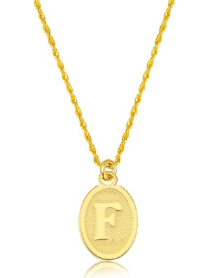 Bilezikci F Harfi Oval Altın Kolye