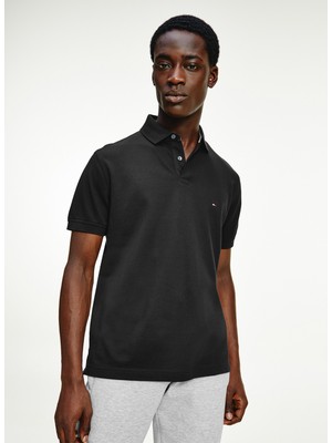 Tommy Hilfiger Polo Yaka Siyah Erkek T-Shirt