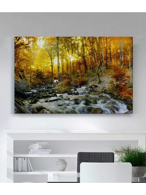 Stella Store Manzara Resim Altın Ağaç Kanvas Tablo