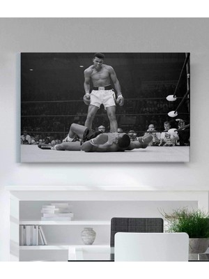 Stella Store Siyah Beyaz Muhammed Ali Kanvas Tablo