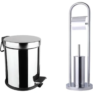 Maxiflow Ayaklı Banyo Wc Set + 3 Lt Çöp Kovası Banyo Seti